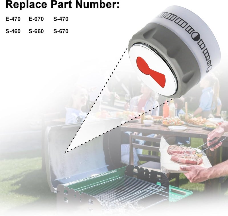 DEEKOOL Upgraded 91538 Lighted Control Knobs Compatible with Weber Summit 400/600 Grills Manufactured 2012 Years and Later, Fit for E-470/670 S-460/470/660/670 etc., 2 Pack - Image 4
